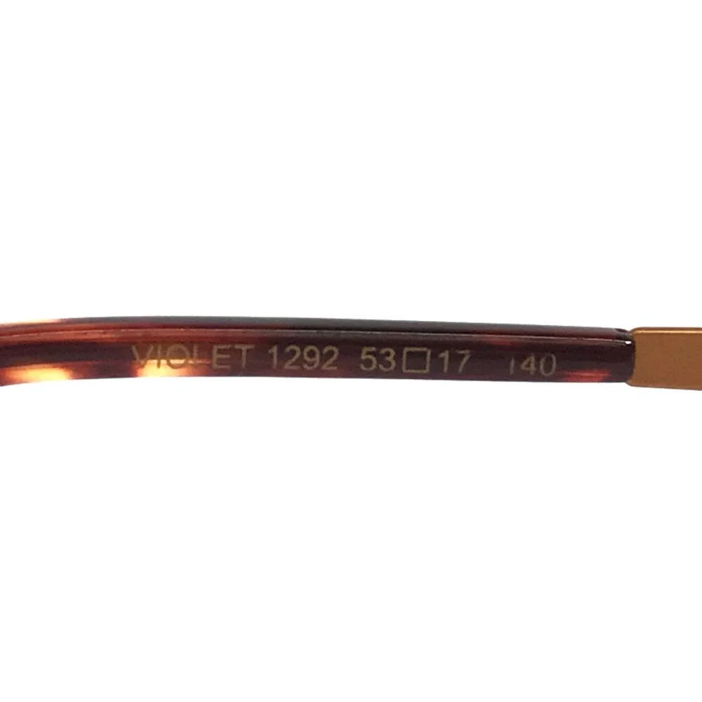 BOZ Eyeglasses Frames VIOLET 1292 Gold Copper Cat Eye Half Rim 53-17-140